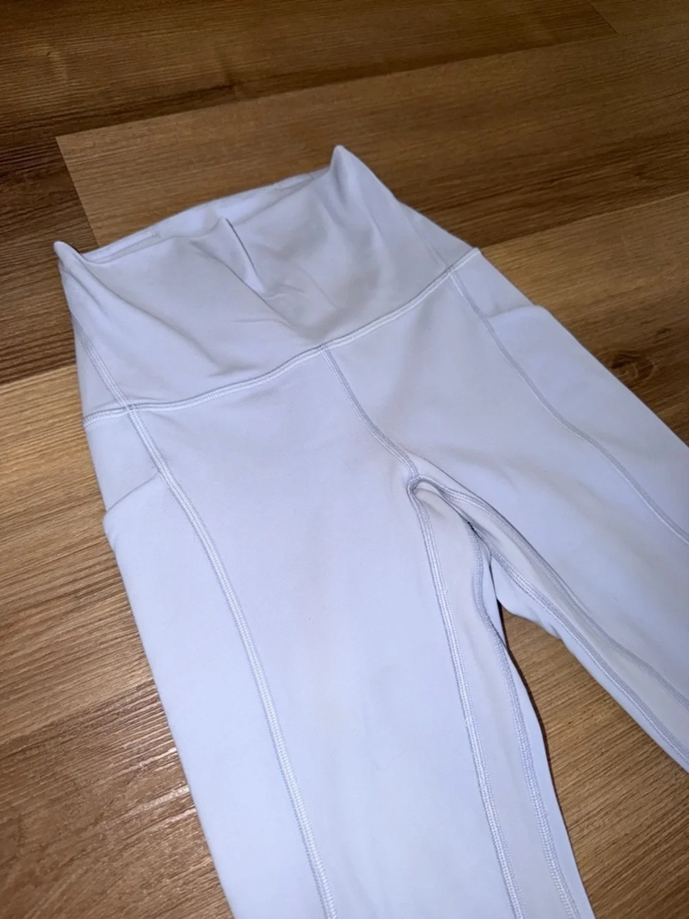 Lululemon Align High-Rise Crop Leggings Capri Pockets Pastel Blue Purple Size 2